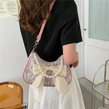 Popüler Niş Yay Çantası kadın Yaz 2022 Yeni Moda İnci Koltukaltı Çanta Çok Yönlü omuzdan askili çanta