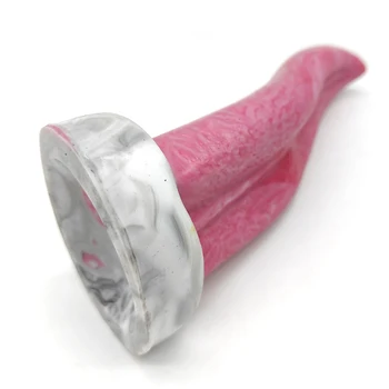 FAAK Kanlı Ham Et Renk Anal Plug Enayi İle Sihirli Dil Tarzı Silikon Dildos Klitoral Teşvik Popo Seks Oyuncakları Kadınlar İçin 0