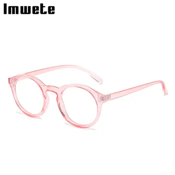 Imwete Anti mavi ışık gözlük çerçeve kadın erkek eğilim yuvarlak çerçeveleri gözlük lüks tasarımcı bilgisayar gözlük oyun siyah 2
