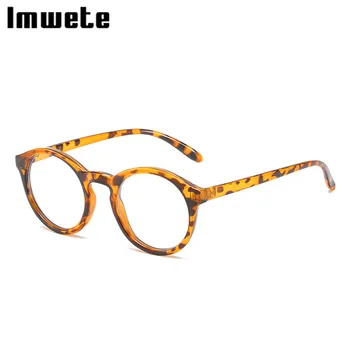 Imwete Anti mavi ışık gözlük çerçeve kadın erkek eğilim yuvarlak çerçeveleri gözlük lüks tasarımcı bilgisayar gözlük oyun siyah 4