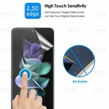 4in1 Arka Ön Hidrojel Film Samsung Galaxy Z Flip 4 Ekran Koruyucu Samsung ZFlip 4 Z Flip4 5G Yumuşak Kapak Filmi Cam Değil