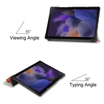 Kılıf Samsung Galaxy Tab A8 10.5 inç 2021 SM-X200/SM-X205 Boyalı Üç katlı Tablet Kapak Funda Samsung Galaxy Tab A8