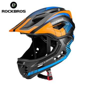 ROCKBROS 2 İn 1 Tam Yüz Bisiklet Kaskları çocuk bisikleti Bisiklet Kaskları EPS Spor Güvenlik Şapkaları Paralel Araba
