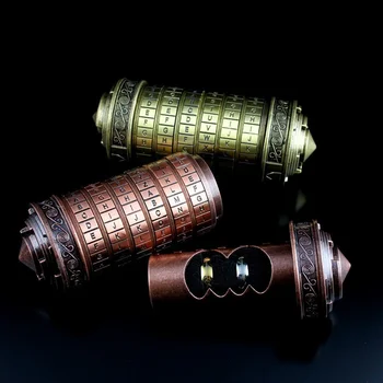 Leonardo da Vinci kodu oyuncaklar Metal Kripto kilitleri düğün hediyeleri sevgililer Günü hediyesi Mektup Şifre kaçış odası sahne
