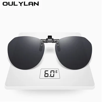 Oulylan Polarize güneş gözlüğü üzerinde klip Erkekler Sürüş Gece Görüş Lens Kadın Filp up güneş gözlüğü Erkek Klip Tipi Miyopi Gözlük 2