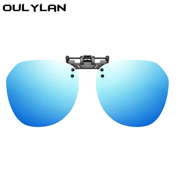 Oulylan Polarize güneş gözlüğü üzerinde klip Erkekler Sürüş Gece Görüş Lens Kadın Filp up güneş gözlüğü Erkek Klip Tipi Miyopi Gözlük 5