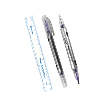 2019 Tebori Dövme Aksesuarları 1 adet Cerrahi Cilt Marker Kaş kalemi Dövme ölçüm cetveli Microblading Konumlandırma Aracı 4