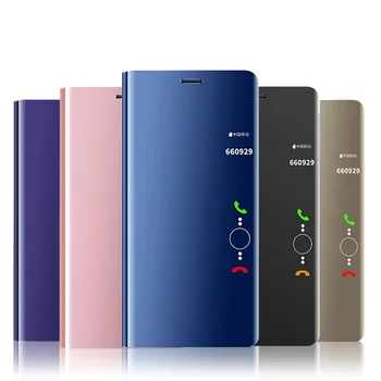 Akıllı Ayna Flip Case Samsung Galaxy S10 5G S8 S9 S10 Artı S10E Not 8 9 A9 A7 J4 J6 2018 A20 A50 20 30 40 50 70 90 Coque 0