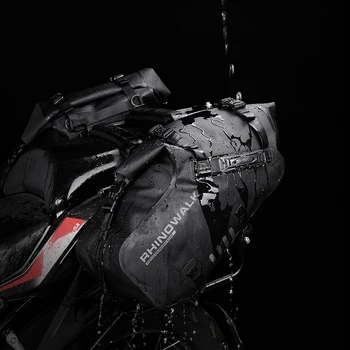 Rhinowalk 28L Motosiklet Çantası Su Geçirmez Evrensel Motocross Sept çanta Autocycle Eyer Çanta Yan saklama çantası Seyahat Bagaj