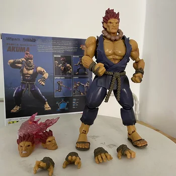 SHFiguarts Akuma Gouki Aksiyon Figürü Klasik Oyun Street Fighter Heykelcik Büyük Patron Koleksiyon Oyuncaklar Noel doğum günü hediyesi 16CM