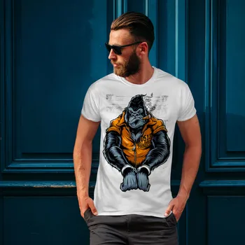 Komik Maymun Maymun Cezaevi Grafik T Shirt. Yüksek Kaliteli Pamuk, Nefes Üst, Gevşek Rahat T-shirt Boyutları S-3XL