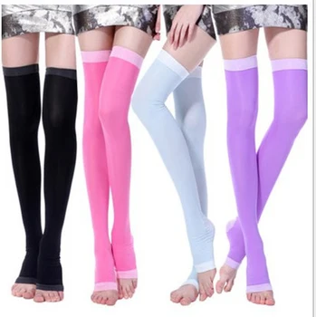 Seksi Çorap Uzun Kadın Çorap Şekillendirme Zayıflama Kompres Uyku Sıcak Uyluk Bayanlar Kızlar Üzengi Yeni Moda Diz Yüksek 420D