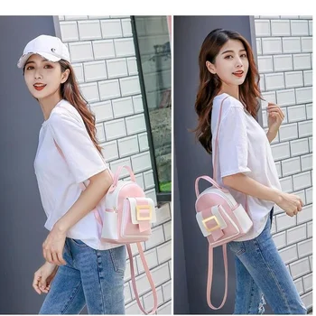 Mini Sırt Çantaları Kadın PU Deri Sevimli Küçük Sırt Çantası Kadın Beyaz Sırt Çantası Siyah gençler için sırt çantaları Kızlar Moda Sırt Çantası Kadın