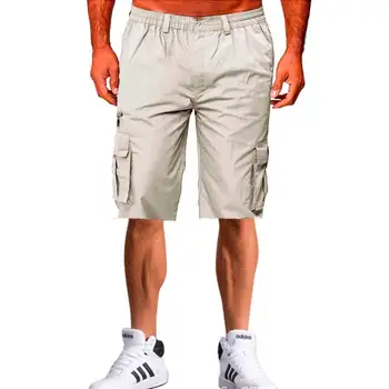 Kargo Şort Erkek Moda Ordu Askeri Taktik Homme kısa pantolon Rahat Çok Cep Erkek Baggy Pantolon Yaz Diz Sweatpant 0