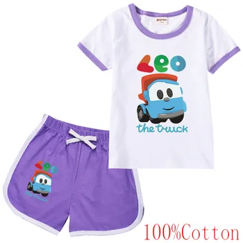 Leo Kamyon erkek t-shirtü Sevimli Tv Gösterisi Karikatür Baskı çocuk Takım Elbise Komik Yürümeye Başlayan Bebek Rahat Çocuk Giysileri Yeni Sıcak Satış 1