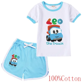 Leo Kamyon erkek t-shirtü Sevimli Tv Gösterisi Karikatür Baskı çocuk Takım Elbise Komik Yürümeye Başlayan Bebek Rahat Çocuk Giysileri Yeni Sıcak Satış 2