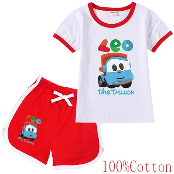 Leo Kamyon erkek t-shirtü Sevimli Tv Gösterisi Karikatür Baskı çocuk Takım Elbise Komik Yürümeye Başlayan Bebek Rahat Çocuk Giysileri Yeni Sıcak Satış 4