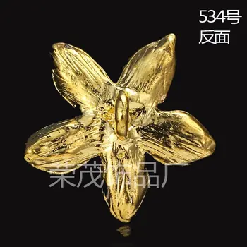 10 adet / grup 19 * 19mm Altın/gümüş renk Alaşım takı Kristal İnci Çiçek charm kolye DIY el yapımı Takı Yapımı Toptan