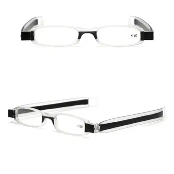 Hafif erkek gözlük 360 Derece Rotasyon Presbiyopik Katlanabilir okuma gözlüğü Gözlük kadın gözlük Gücü 1-4 2