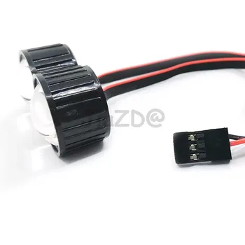 JZD 22mm Çok Fonksiyonlu RC araba farı LED ışıkları için Denetleyici kurulu ile 1/10 Eksenel SCX10 90046 RC kaya paleti Y09