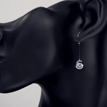 Neoglory Avusturyalı Kristal Rhinestone Püskül Uzun Gelin Dangle Bırak Küpe doğum günü hediyesi moda takı Pembe 2020 Simp-j P1