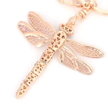 Kristal Kelebek Anahtarlık Bohe Dragonfly Kolye Anahtarlık Kadınlar Takı Hediyeler Emaye Böcek Hayvan Takılar Anahtarlık Araba Çanta 1