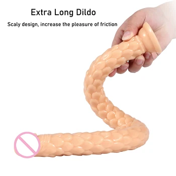 50 * 3.5 CM Aşırı Dildos Yumuşak Anal Plug Seks Oyuncakları Kadınlar için Mastürbasyon Gerçekçi Penis Vantuz ile Süper Uzun Phallus 1