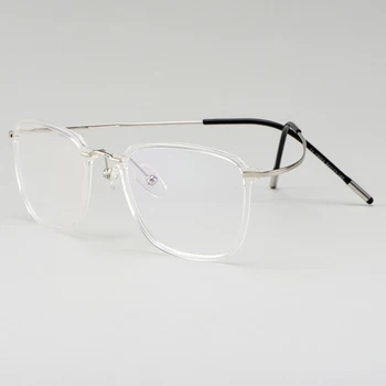 Gmei Optik Ultralight Beta Titanyum Esnek Gözlük Çerçevesi Erkekler Kare Reçete Gözlük Miyopi gözlük çerçeveleri M19003 0