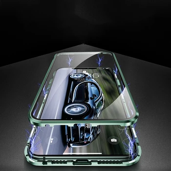 Manyetik Metal iphone 12 pro Max Mini Kılıf Kamera koruma Cam iphone 12 kılıf funda lüks coque kapak telefon kılıfı