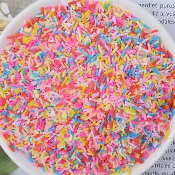 20g Sahte Sprinkles Dekorasyon Balçık Dolgu DIY Aksesuarları Malzemeleri Simülasyon Serpin Şeker Tatlı Çamur Parçacıklar Oyuncak 3