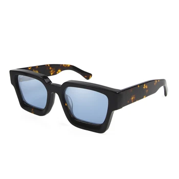 2022 Yüksek Kaliteli Kalın Kristal Asetat Kare Güneş Gözlüğü Kadın sürüş gözlükleri Erkekler Moda Marka Tasarımcısı Oculos De Sol UV400 3