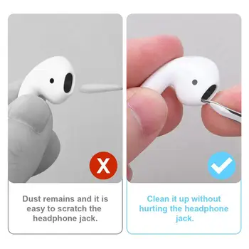 Bluetooth Kulaklık Temizleme Kiti Airpods için Pro 3 2 1 Kulaklık Kılıfı Temizleme Aracı Fırça Kalem Xiaomi Airdots Lenovo Kulaklık