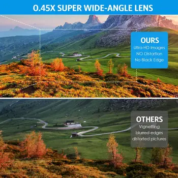 2 in 1 HD Cep Telefonu Kamera Geniş Açı Lens Teleskop Makro Lens İphone 11 Pro Samsung Xiaomi Lente Para Celular