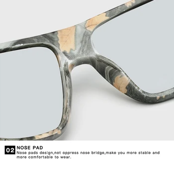 Kare Fotokromik Güneş Gözlüğü Erkekler Polarize Bukalemun Gözlük Sürüş Shades güneş gözlüğü Renk Değiştiren Erkek Camo ulosculos gafas 2