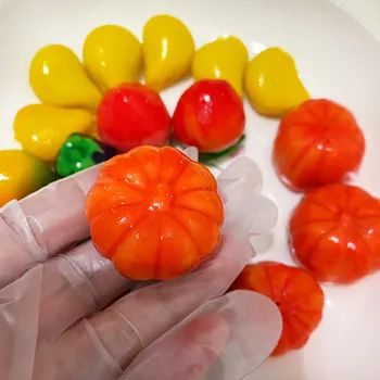 3D Mini Tay Tatlı Meyve Şekilli Maş Fasulyesi Kek Tasarım silikon kalıp DIY Fondan Çikolata Kalıp Kek Dekorasyon Araçları Bakeware