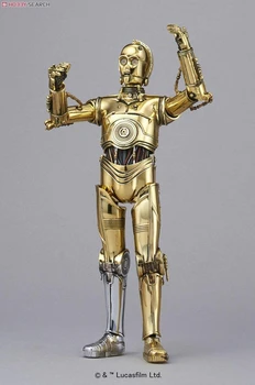 Bandaı SHF Yıldız Savaşları Kuvvet Uyandırır Skywalker C-3PO Protokolü Droid Tarzı Robot Action Figure Koleksiyon Şekil