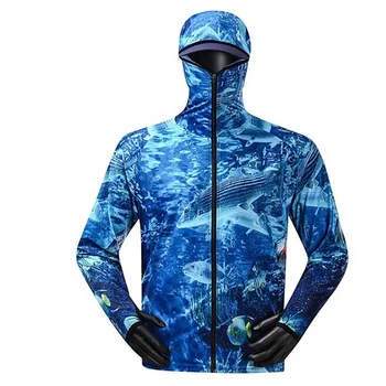 Ilkbahar Yaz erkek Yüksek Kaliteli balıkçı kıyafeti Anti-UV Rahat Havalandırma Baskı Süblimasyon Hoodie Formaları