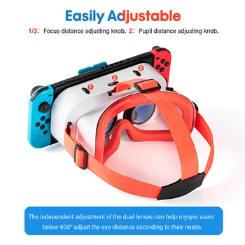 Ayarlanabilir VR Gözlük Fit Nintendo Anahtarı / NS OLED Oyun Konsolu 3D Gözlük Handsfree oyun kulaklığı Lens Kiti Aksesuar YENİ