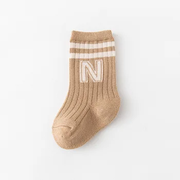 Yumuşak Örgü Moda Mektup Çocuk Çorap Bebek Socken Sonbahar sıcak tutan çoraplar Yenidoğan Bebek Yürüyor Boys Kız Rahat Çorap 0-5 yıl