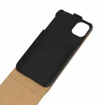 Manyetik Klip Premium Deri Dikey Flip Case Kapak iPhone 11 12 Pro Mini Pro Max 7 8 X XS SE Çapa Coque Fundas Kapak