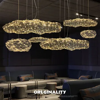 Iskandinav Sanat Bulut Tasarım Led Avize Kişilik Oturma Odası Otel Salonu Yemek Odası Bar Tasarımcı Firefly Aydınlatma Armatürleri 3