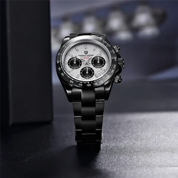 2021 PAGANI Tasarım Yeni erkek quartz saat Üst Marka Safir Lüks İzle Paslanmaz Çelik Su Geçirmez Chronograph Reloj Hombre