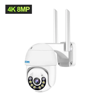 ESCAM QF800 4K HD 8MP ICSEE APP Tam Renkli Kablosuz PTZ IP Dome Kamera AI İnsansı Hareket Algılama İnterkom CCTV bebek izleme monitörü