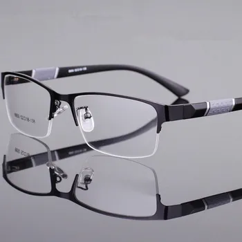 -1.0~-6.0 Yeni Yarım Çerçeve Unisex kare çerçeve okuma gözlüğü Erkekler ve Kadınlar Yüksek Kaliteli Diyoptri Gözlük İş okuma gözlüğü 0
