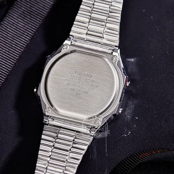 Casio izle gümüş saat erkekler set marka lüks LED dijital Su Geçirmez kuvars erkek saati Spor askeri kol saati relogio masculi