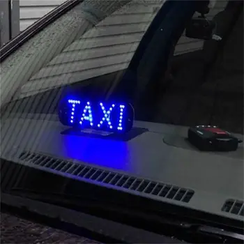 1 adet / grup İşareti ışık Taksi LED araç camı Kabinler gösterge Lambası İşareti Mavi LED Cam Taksi İşık Lambası 12V BE Taksi Aksesuarları