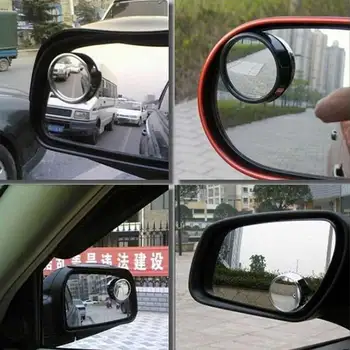 2 Adet Araba Kör Nokta Ayna Dikiz Aynası Küçük Yuvarlak Ayna Oto Yan 360 Geniş Açı Yuvarlak Dışbükey MirrorProfessional Araba Ayna Kamyon Araç için