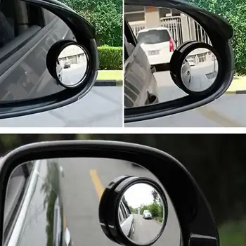 2 Adet Araba Kör Nokta Ayna Dikiz Aynası Küçük Yuvarlak Ayna Oto Yan 360 Geniş Açı Yuvarlak Dışbükey MirrorProfessional Araba Ayna Kamyon Araç için 4