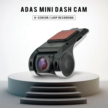 ADAS Araba Dvr Android Multimedya Oynatıcı Full HD DVR Dash kamera Kamera LDWS Mini Otomatik Kaydedici 720 P USB TF Otomatik Araba Kaydedici 0