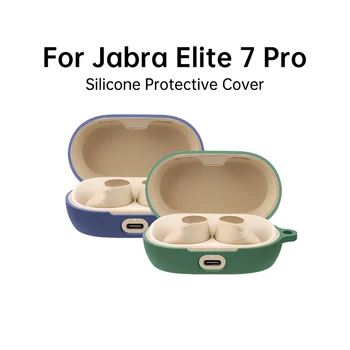 1 ADET İçin Uygun Jabra Elite 7 Pro Kulaklık Koruyucu Kılıf Silikon bluetooth kulaklıklar Kapak Anti-fall Yumuşak Kutu Kanca İle 0